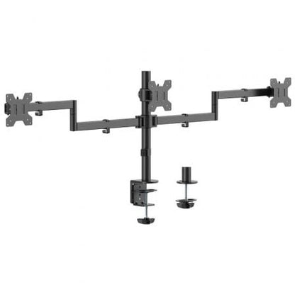 Soporte de Mesa para 3 Monitores Aisens DT27TSR-281/ Giratorio/ Inclinable/ Até 10kg