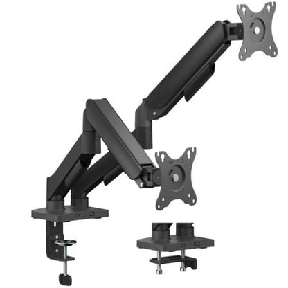 Soporte de Mesa com Contrapeso para 2 Monitores Aisens DT32TSR-357/ Giratorio/ Inclinable/ Até 9kg