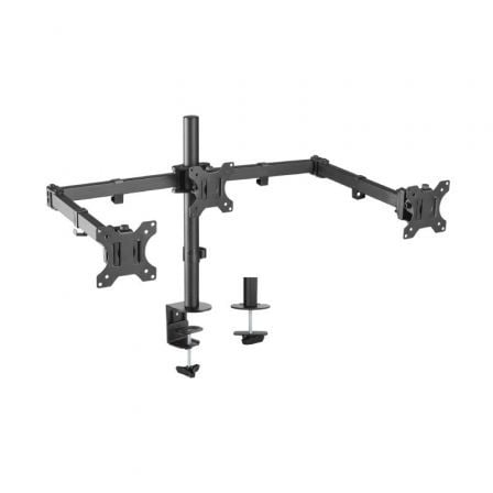 Soporte de Mesa para 3 Monitores Aisens DT27TSR-061/ Giratorio/ Inclinable/ Até 7kg