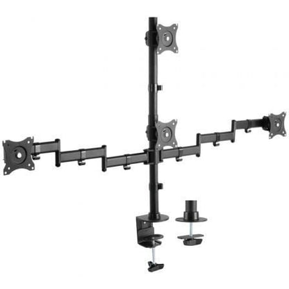 Soporte de Mesa para 4 Monitores e TV Aisens DT27TSR-379/ Giratorio/ Inclinable/ Até 8kg
