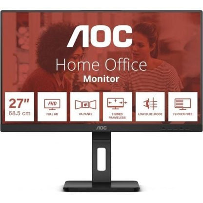 Monitor Profissional AOC 27E3QAF 27"/ Full HD/ Multimédia/ Ajustável em altura/ Preto