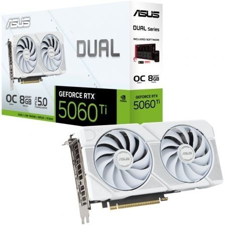 Placa Gráfica Asus Dual GeForce RTX 5060 Ti OC White Edition/ 8GB GDDR7