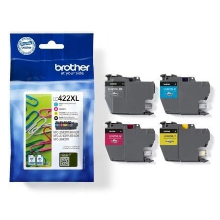 Tinteiro Original Brother LC-422XL Alta Capacidade Multipack/ Ciano/ Magenta/ Amarelo/ Preto