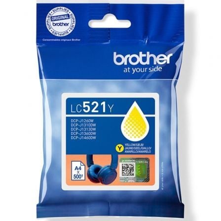 Tinteiro Original Brother LC521Y/ Amarelo