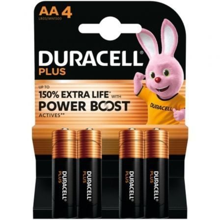 Pack de 4 Pilhas AA Duracell Plus Power Boost DPBLR6B4 / 1.5V / Alcalinas