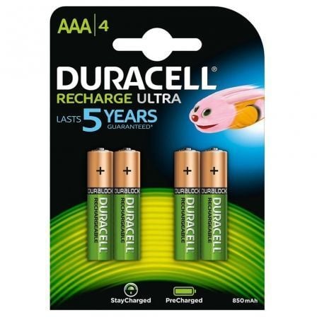 Pack de 4 Pilhas AAA Duracell HR03-A / 1.2V / Recarregáveis