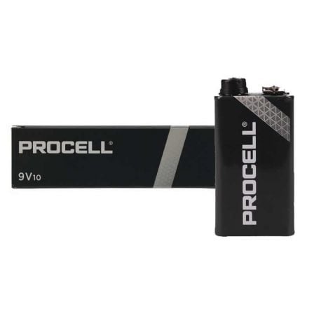 Pack de 10 Pilhas Duracell PROCELL ID1604IPX10 / 9V / Alcalinas