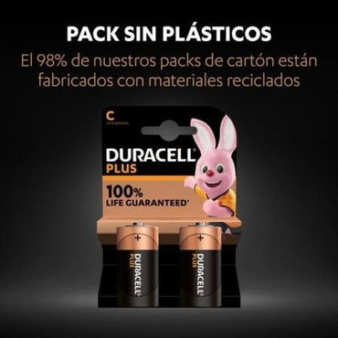 Pack de 2 Pilhas C Duracell LR14 / 1.5V / Alcalinas