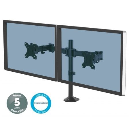 Soporte de Mesa para 2 Monitores Fellowes 8502601/ Até 8kg
