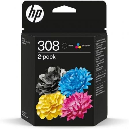 Cartucho de Tinta Original HP nº308 Multipack/ Preto + Tricolor