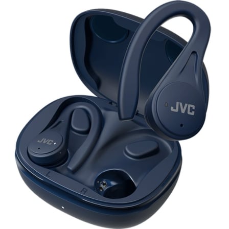 Auscultadores JVC HA-EC25T Bluetooth com Estojo de Carregamento/Duração da Bateria 7.5h/ Azul