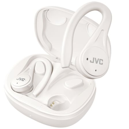 Auscultadores Bluetooth JVC HA-EC25T com caixa de acusação/ Autonomia 7.5h/ Branco