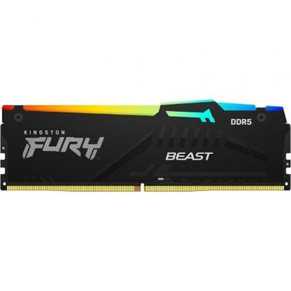 Memória RAM Kingston FURY Beast RGB 8GB/ DDR5/ 5600MHz/ 1.25V/ CL40/ DIMM