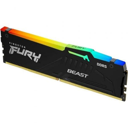 Memória RAM Kingston FURY Beast RGB 16GB/ DDR5/ 6400MHz/ 1.4V/ CL32/ DIMM