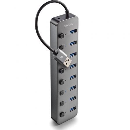 Hub USB NGS IHUB8 / 8xUSB 3.0/ cinzento