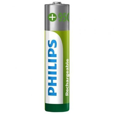 Pack de 4 Pilhas AAA Philips R03B4A95/10 / 1.2V / Recarregáveis