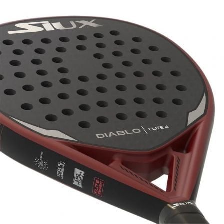 Raquete de Padel Siux Diablo Elite 4 / Preto e Vermelho