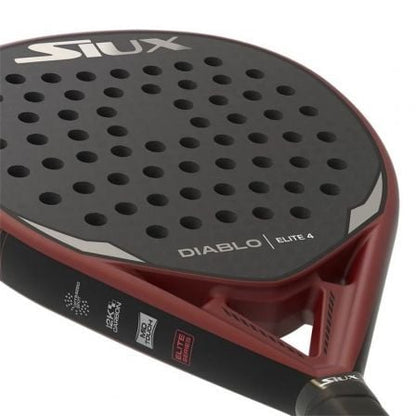 Raquete de Padel Siux Diablo Elite 4 / Preto e Vermelho