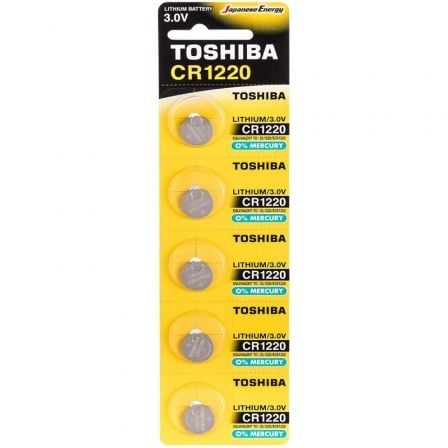 Pack de 5 Pilhas Botão Toshiba CR1220 / 3V