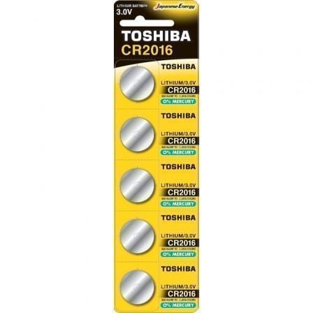 Pack de 5 Pilhas Botão Toshiba CR2016 / 3V