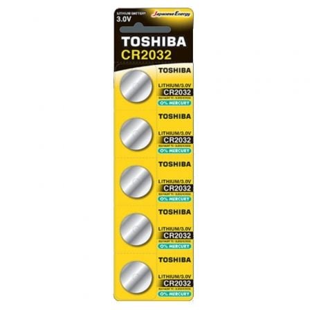 Pack de 5 Pilhas Botão Toshiba CR2032 / 3V