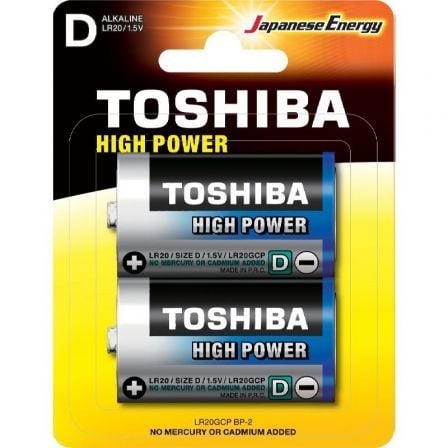 Pack de 2 Pilhas D Toshiba LR20 / 1.5V / Alcalinas