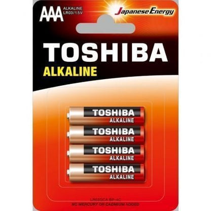 Pack de 4 Pilhas AAA Toshiba Alkaline LR03 / 1.5V / Alcalinas
