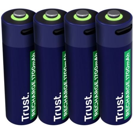 Pack de 4 Pilhas AA Trust 25631 / Recarregáveis