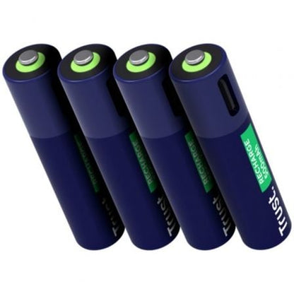 Pack de 4 Pilhas AAA Trust 25671 / Recarregáveis