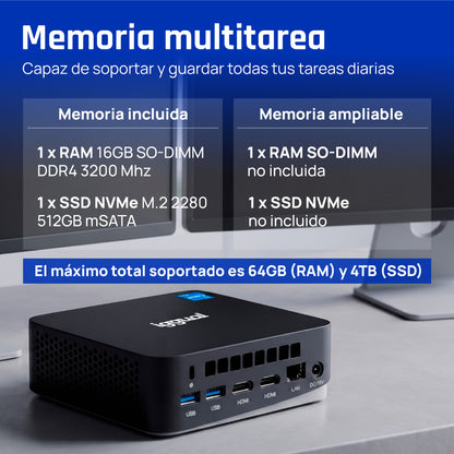 Computador iggual MiniPC Teseracto i5 1235U 16+512 2HDMI W11P - imagem 10