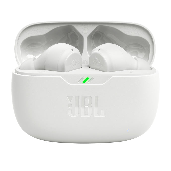 Auscultadores Bluetooth JBL Feixe de Onda com estojo de carga/Autonomia 8h/ branco