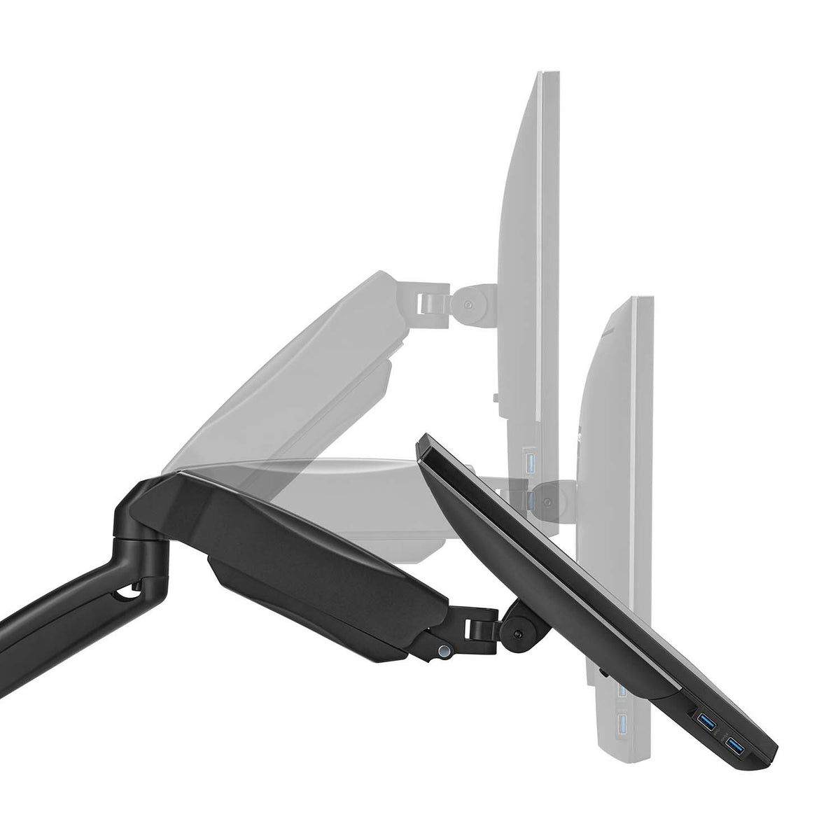 Suporte de parede para 2 monitores ou TV Aisens WT32TSR-225/ giratória/ inclinável/ ligada 9kg