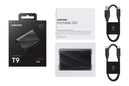 Disco SSD Samsung External T9 4TB / MU-PG4T0B/EU preto - imagem 12