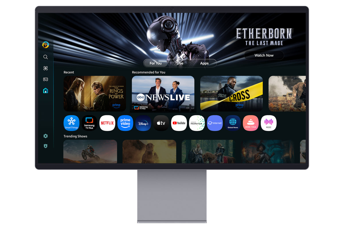 Smart Monitor Gaming Samsung M9 M90SF S32FM900SU 32"/ 4K/ 0.03ms/ 165Hz/ QD-OLED/ Multimedia/ Regulable em altura/ Smart TV/ prateado