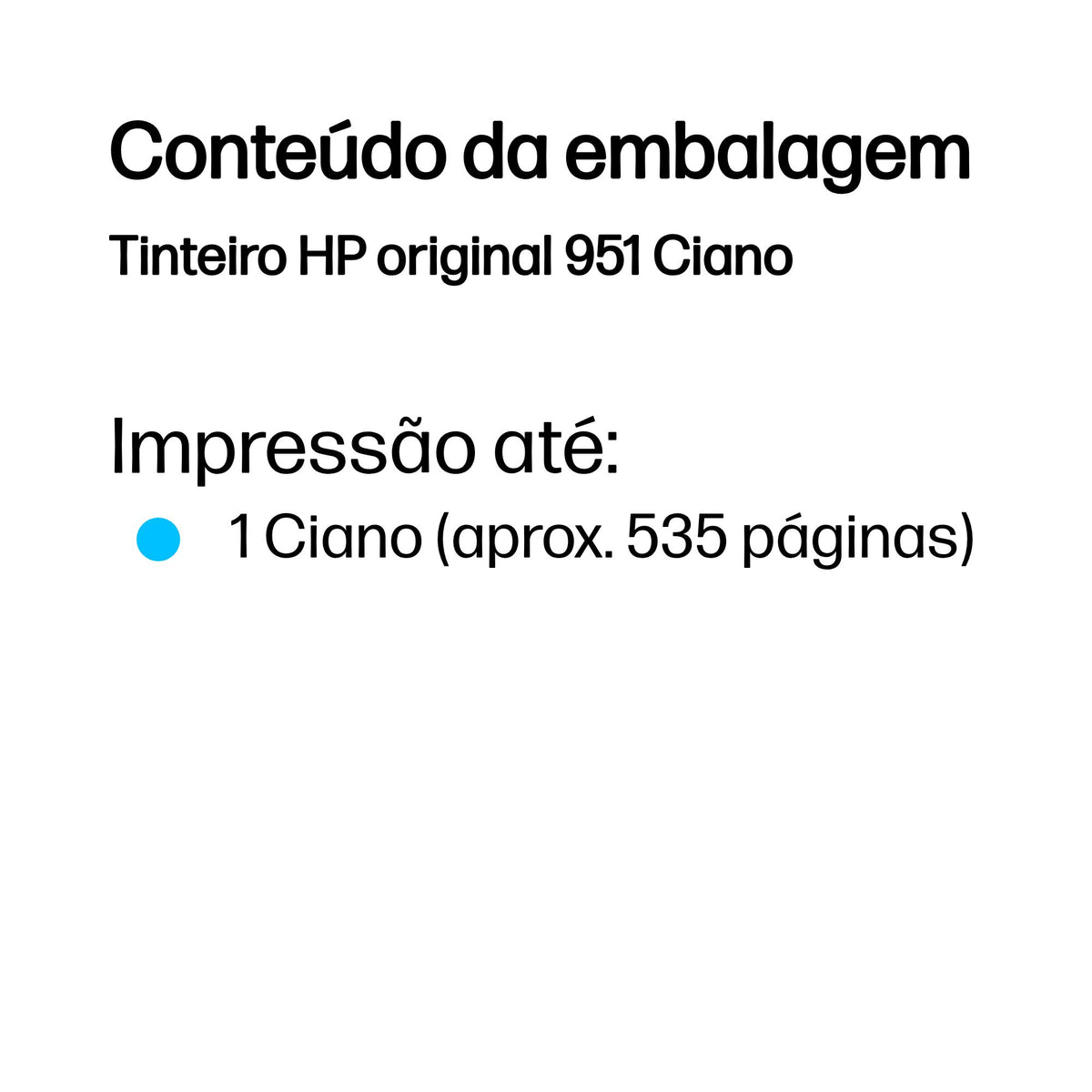 HP Ink 951 / CN050AE Cyan - imagem 4