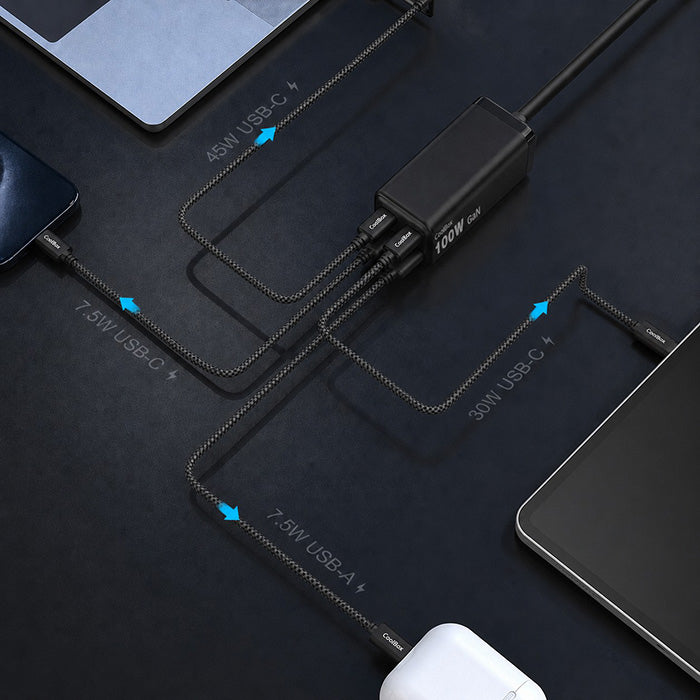 Carregador para Portátil CoolBox Estación Carga USB 100W Gan C+C+C+A S.Mesa - imagem 9