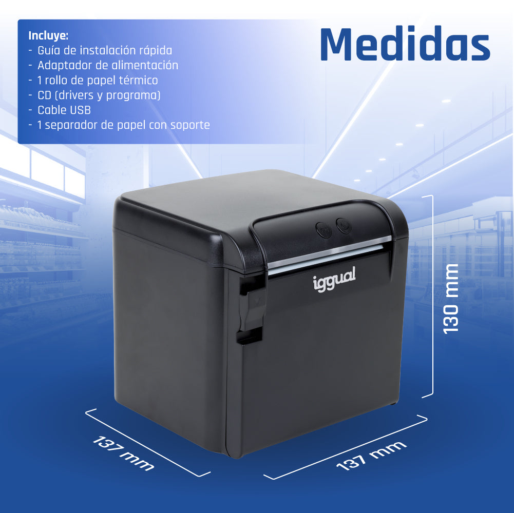 Impressora iggual Térmica TP9000 USB+RJ45+RJ45RS232 - imagem 14