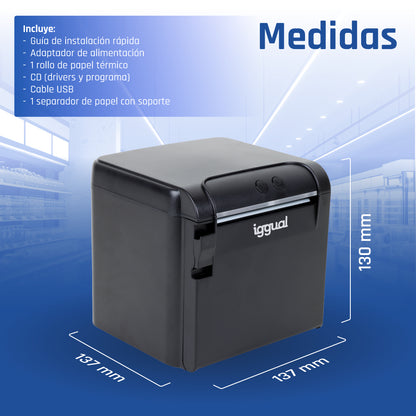 Impressora iggual Térmica TP9000 USB+RJ45+RJ45RS232 - imagem 14