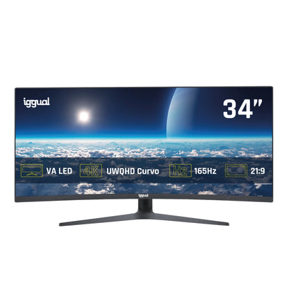 Monitor iggual 34" UWQHD 1ms 2DP 2HDMI MM AA Curvo - imagem 5