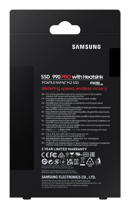 Disco SSD Samsung M.2 990 PRO Heatsink 1TB / MZ-V9P1T0CW - imagem 9