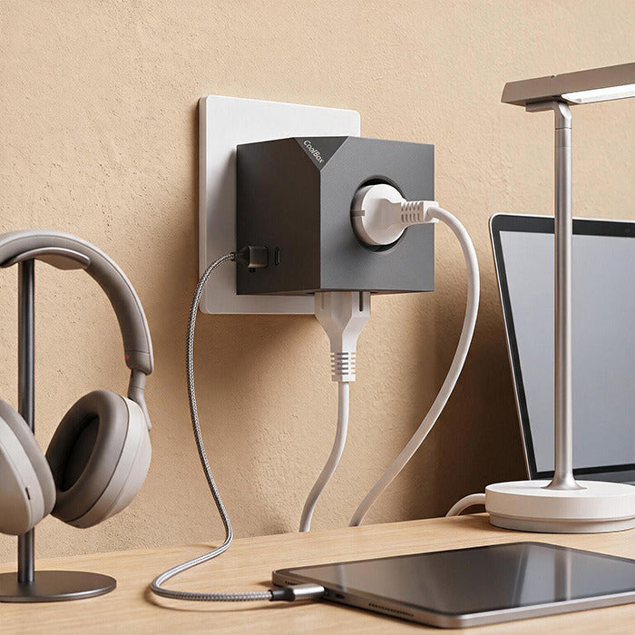 Coolbox CUBIK Base 3 Enchufes Carga USB C+A - imagem 7