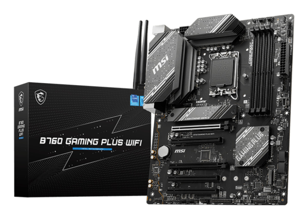 Placa-mãe MSI B760 de jogos Plus Wifi / 7D98-007R preto - imagem 4