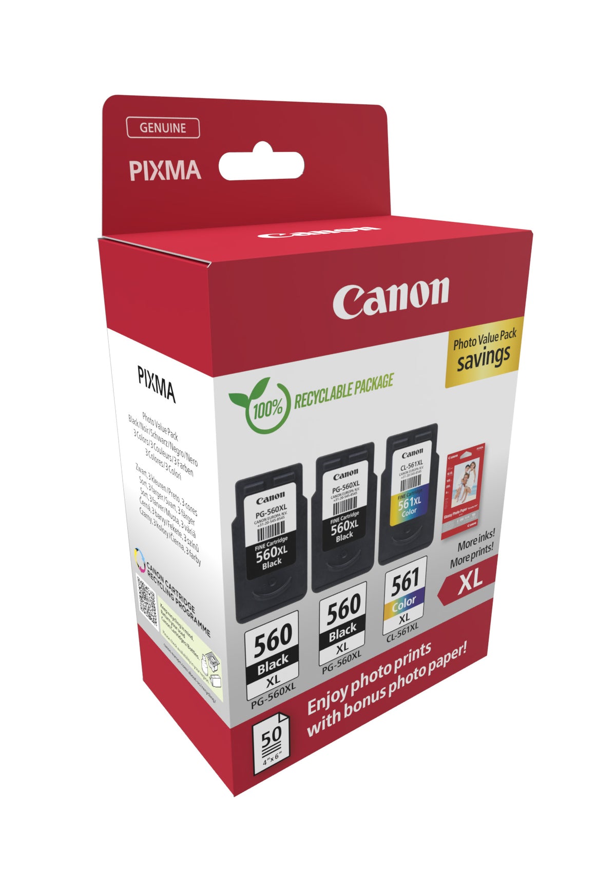 Canon Ink PG-560XL/CL-561XL / 3712C012 BK,C,M,e XL Multipack - imagem 11