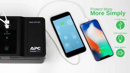 UPS APC Back 850VA 230V USB-C+A Charge Port - imagem 8