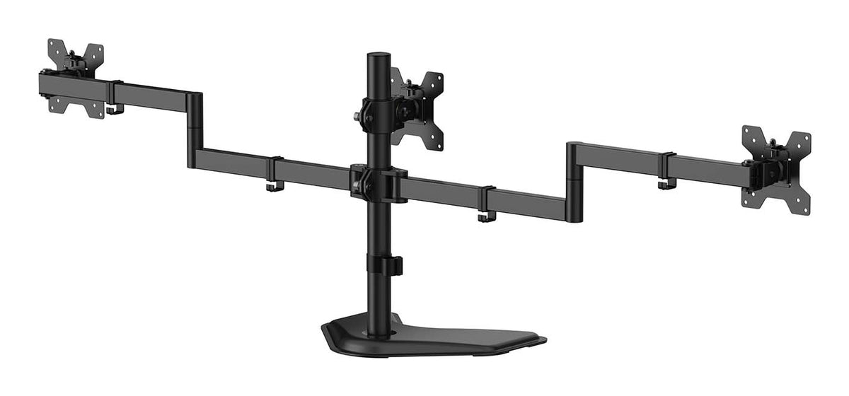 Suporte de secretária para 3 monitores Aisens DT27TSR-287/ giratório/ inclinação/ Swivel 10kg