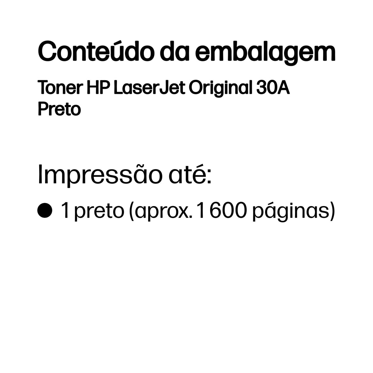 HP Toner 30A / CF230A preto Standard - imagem 4