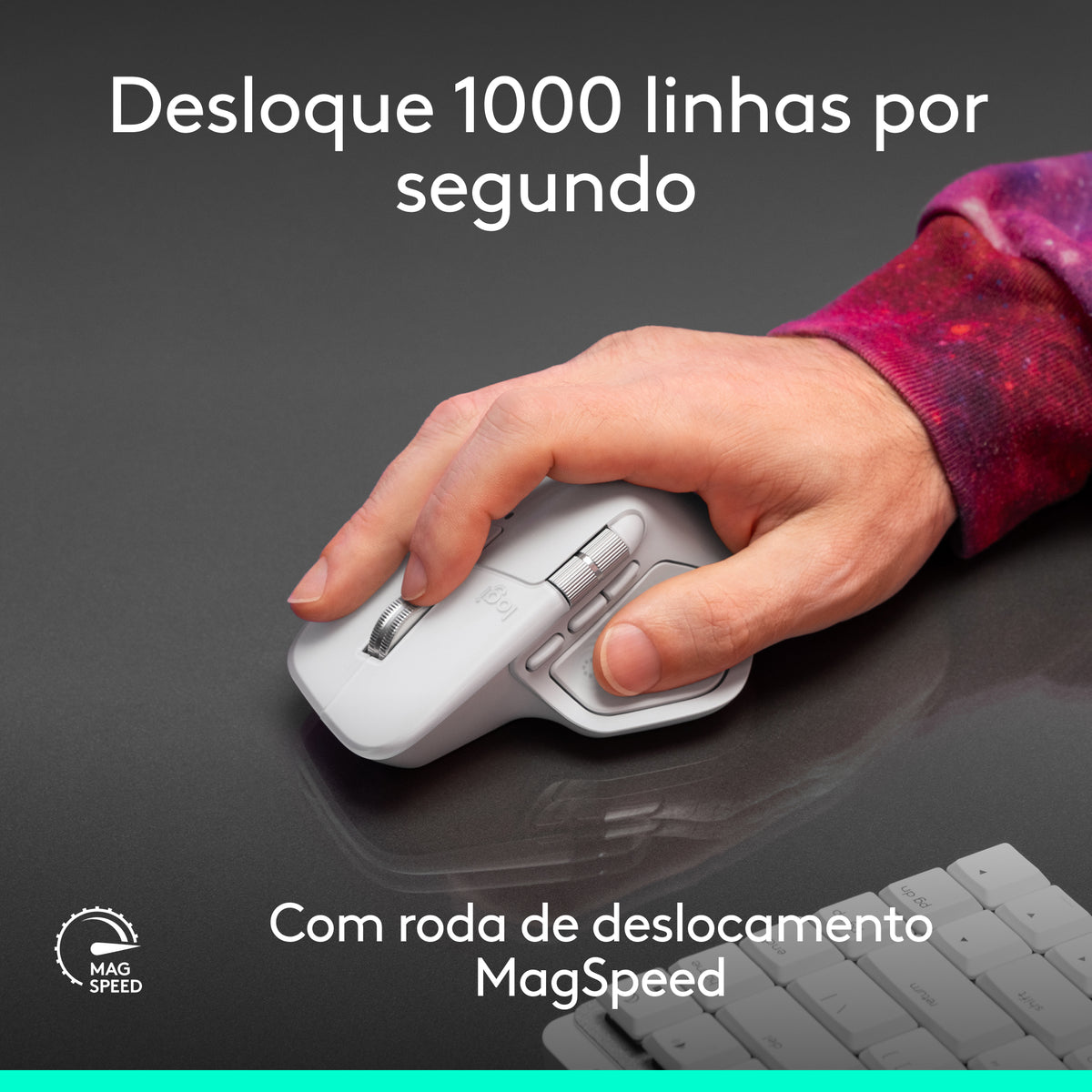 Rato Logitech MX Master 4 for Mac / 910-007577 prateado - imagem 45