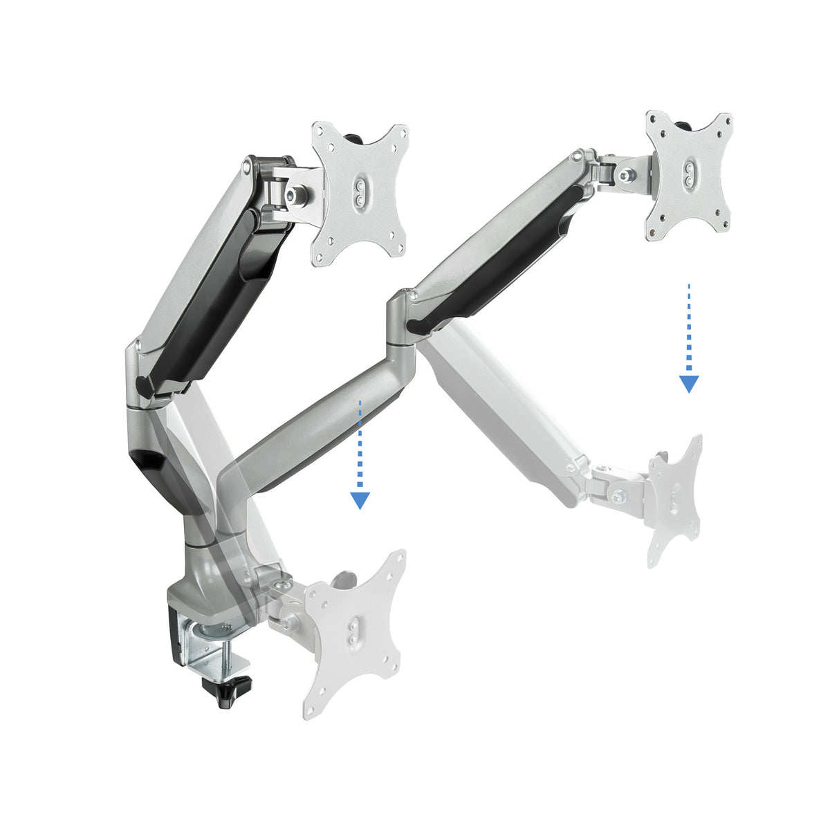 Suporte de Monitor Tooq DB3132TNR-S Mesa incl/gir 2brz 13-32" - imagem 8