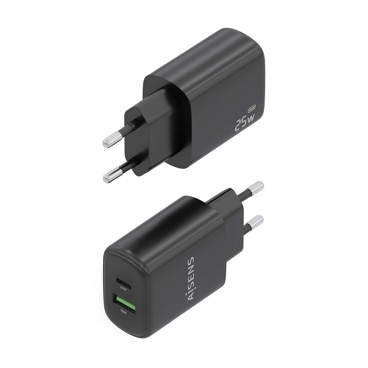 Carregador Aisens GaN 25W USB-C PD 3.0 USB-A QC3.0 - imagem 5