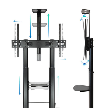 Tooq FS20400HM-B Soporte suelo 60"-100" regulable - imagem 6